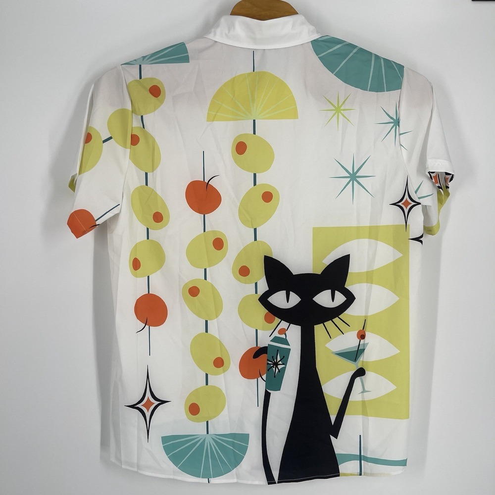 NEW Hawalili Hawaiian Retro Cat Shirt Atomic XL NWT - Picture 4 of 5